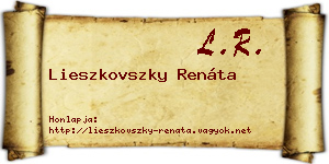 Lieszkovszky Renáta névjegykártya