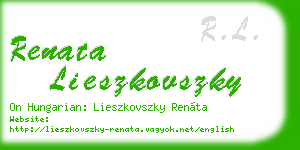 renata lieszkovszky business card